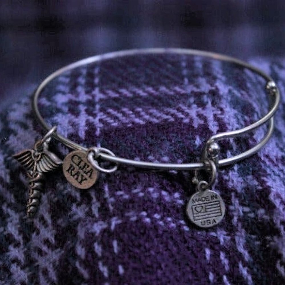 Clea Ray Made in USA Nurse Charm Wire Bracelet